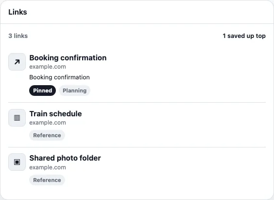 Links real TogetherPage widget demo