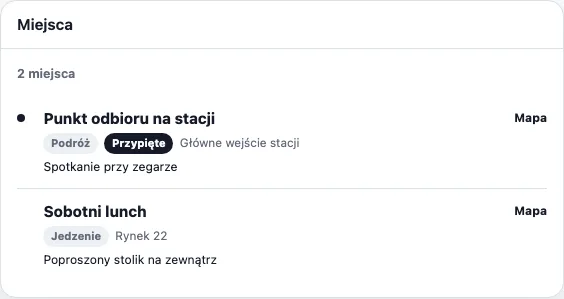 Miejsca real TogetherPage widget demo