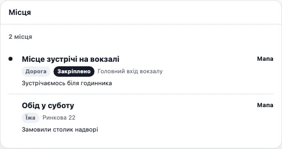 Місця real TogetherPage widget demo